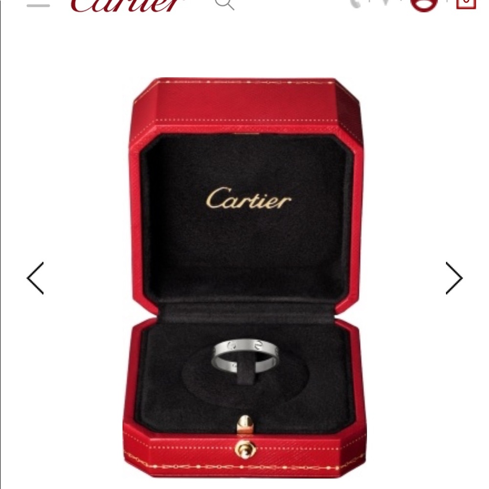 SOLD 🤩 Cartier Love Wedding Band - White Gold - Picture 7 of 8